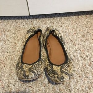 JCrew SnakeSkin Ballet Flats Size 7.5